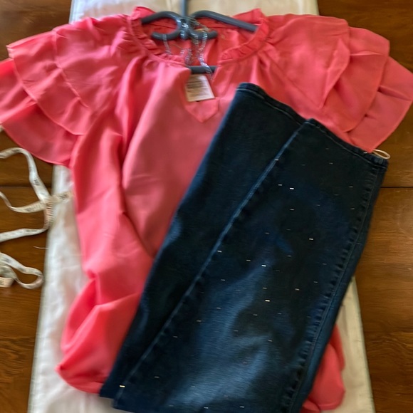 Nanette Lepore  pullover ruffle blouse ,MADEMOISELLE PINK - Picture 2 of 4